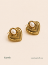 Vintage heart Studs