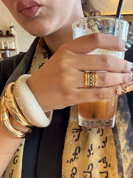 Bold White Chunky Bangle