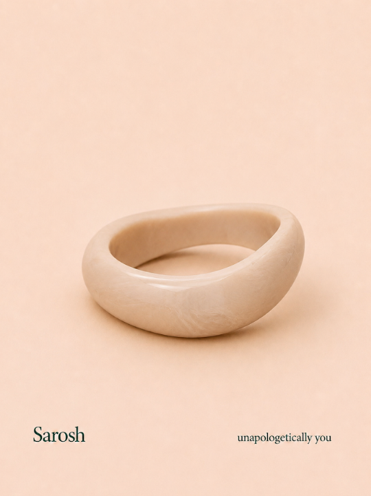 Bold White Chunky Bangle