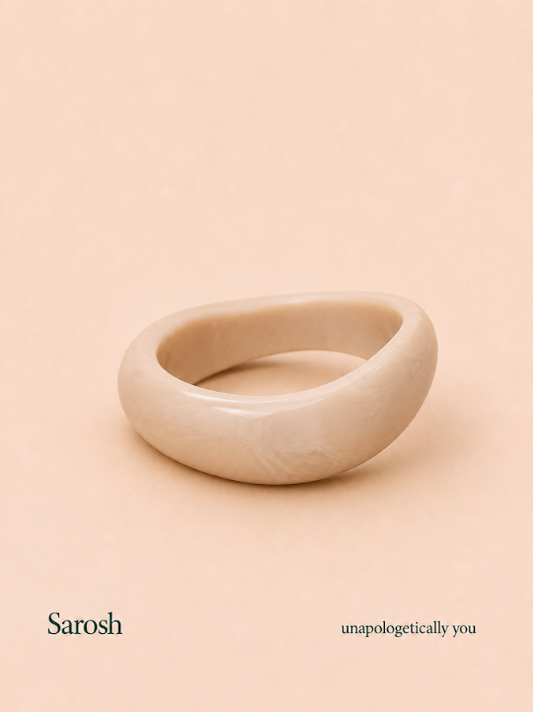 Bold White Chunky Bangle
