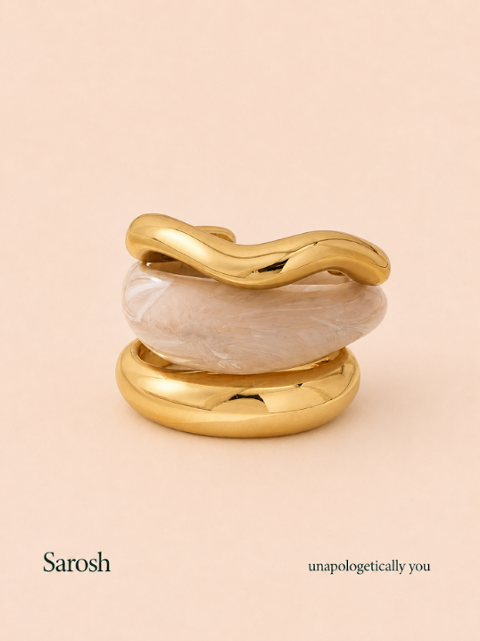 Bold White Chunky Bangle