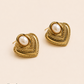 Vintage heart Studs