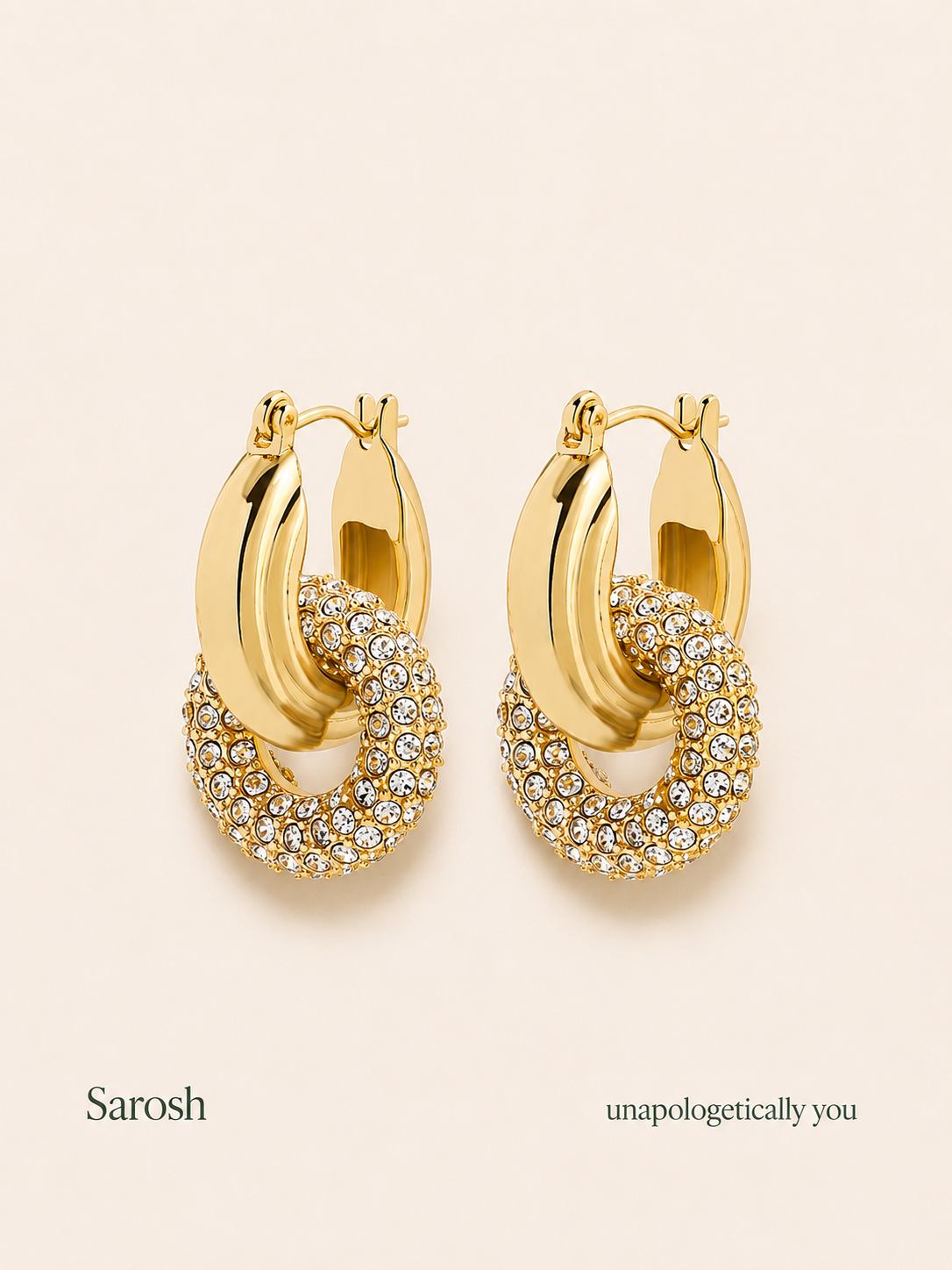 Double Studded Hoops