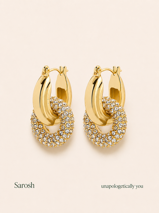 Double Studded Hoops