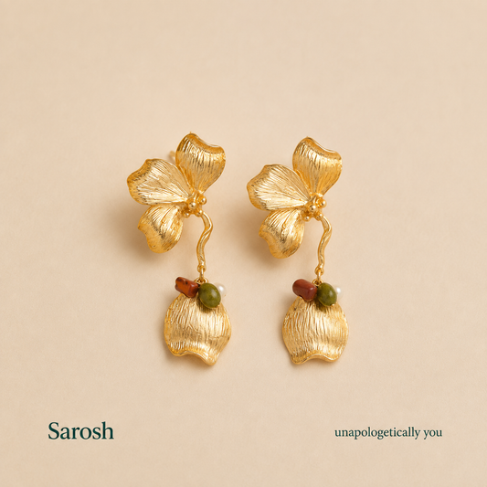 Golden Petals Earrings